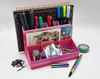 Journal/Planner Organizer or Desk Stand (Pink Gradient)