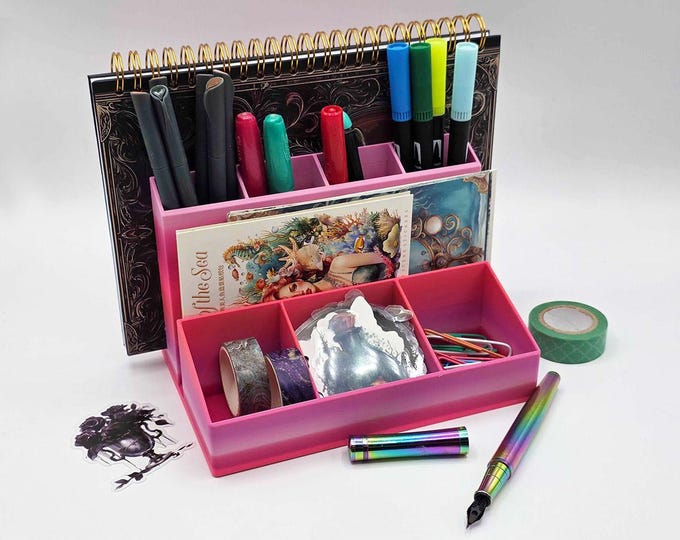 Journal/Planner Organizer or Desk Stand (Pink Gradient)