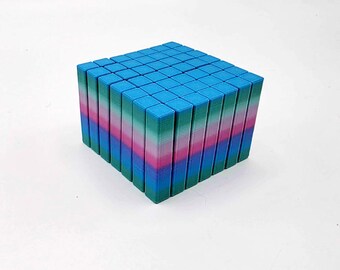 Small Flexi Cube Fidget Toy (Northern Lights)