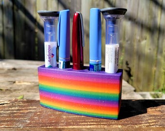 5 Pen Organizer (Sparkle Rainbow)