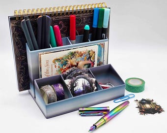 Journal/Planner Organizer or Desk Stand (Stormy Gray)