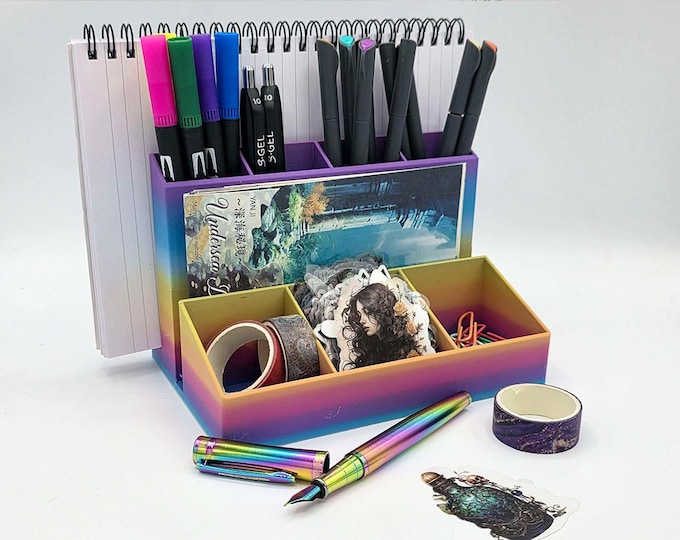 Journal/Planner Organizer or Desk Stand (Vibrant Coral)