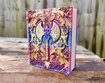 Barbarian's Axe Ancient Tome Book Box (Bisexual Gold)
