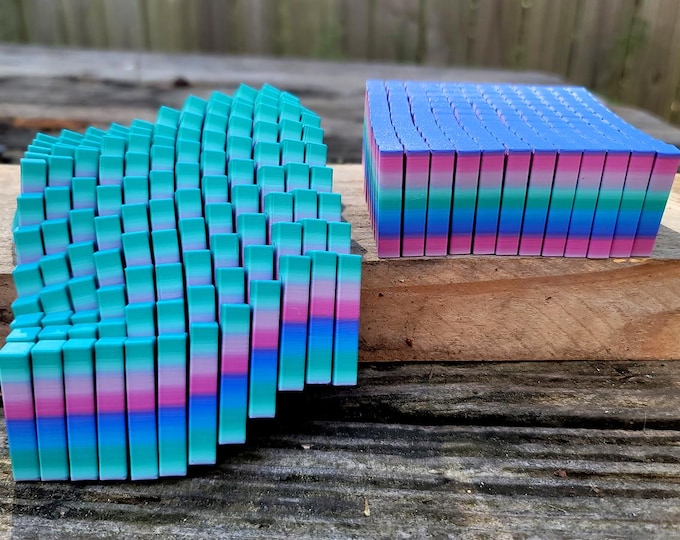 Large Flexi Cube Fidget Toy (Northern Lights)