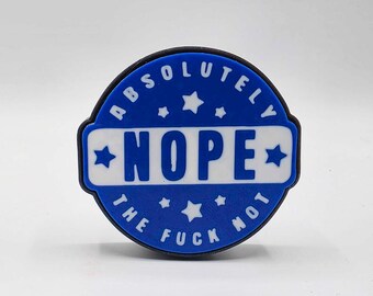 NOPE Clicky Fidget Toy (Holographic Blue)