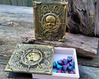 Pirate King Ancient Tome Book Box (Hand Painted Gold)