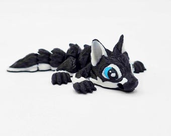 Wolf Keychain (Black & White)