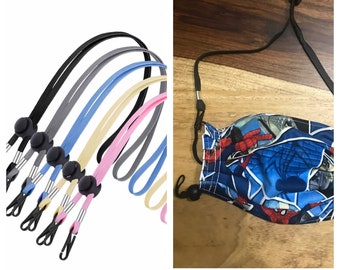 Cordón ajustable para la cubierta de la cara Cubierta flexible de la cara, NIÑOS, ADULTO Cuerda Soporte Correa Cuerda Cadena Cordón Retenedor para la cubierta de la cara Sombreros Gafas