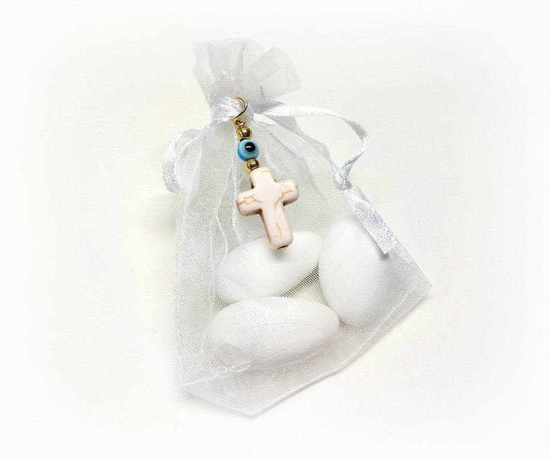 Baptism Favors Organza Pouches With Jordan Almonds Etsy