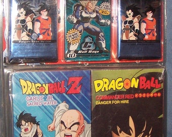 Super Rare! DRAGONBALLZ VHS/Card Box Set - 6 Card Packs - 2 Sealed Video Tapes - Dated 2003