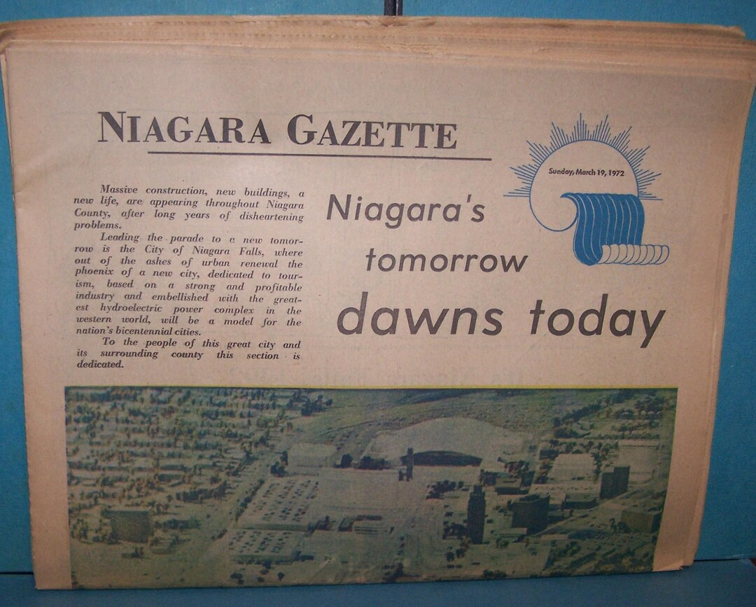 NIAGARA FALLS Gazette - Sunday March 19, 1972 - Newspaper - Complete