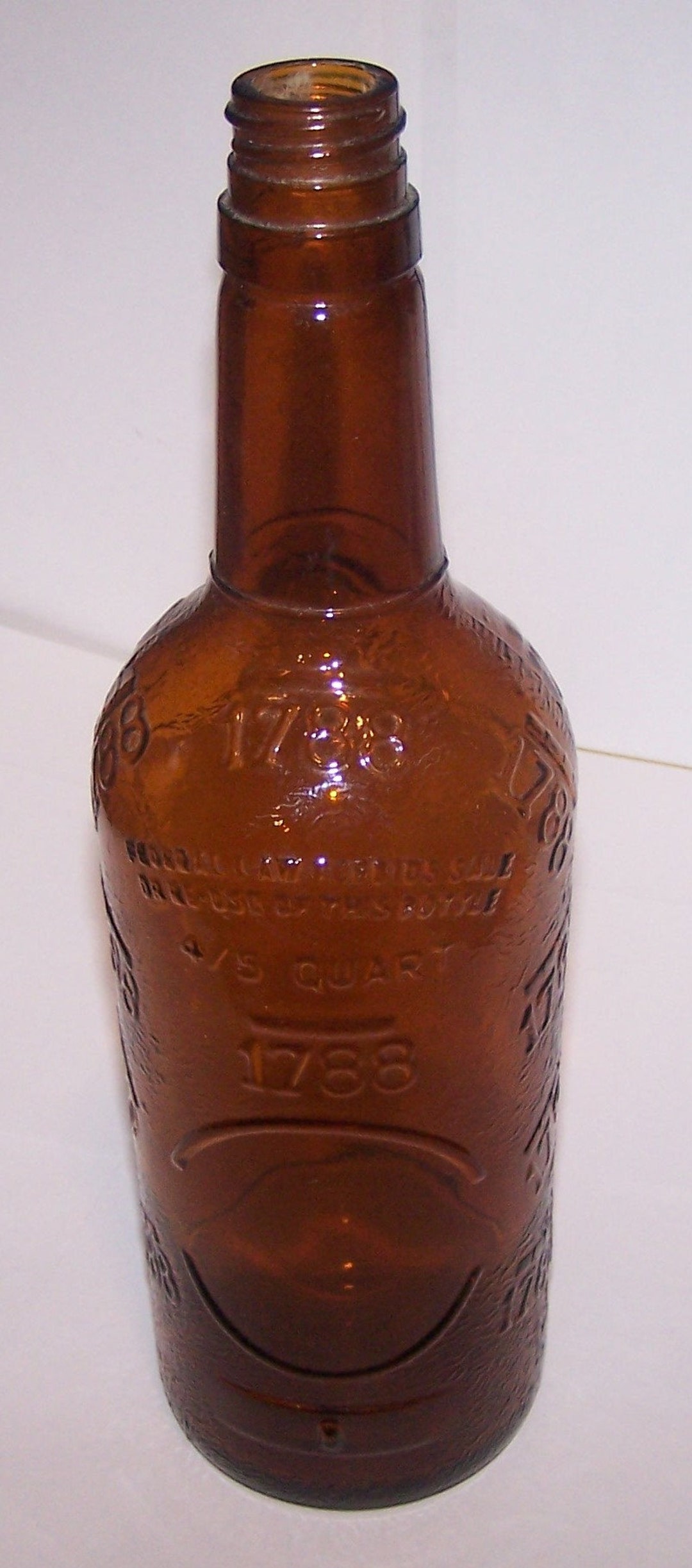 1788 ARMSTRONG Amber Bottle - 4/5 Quart - Made in U.S.A. - Etsy