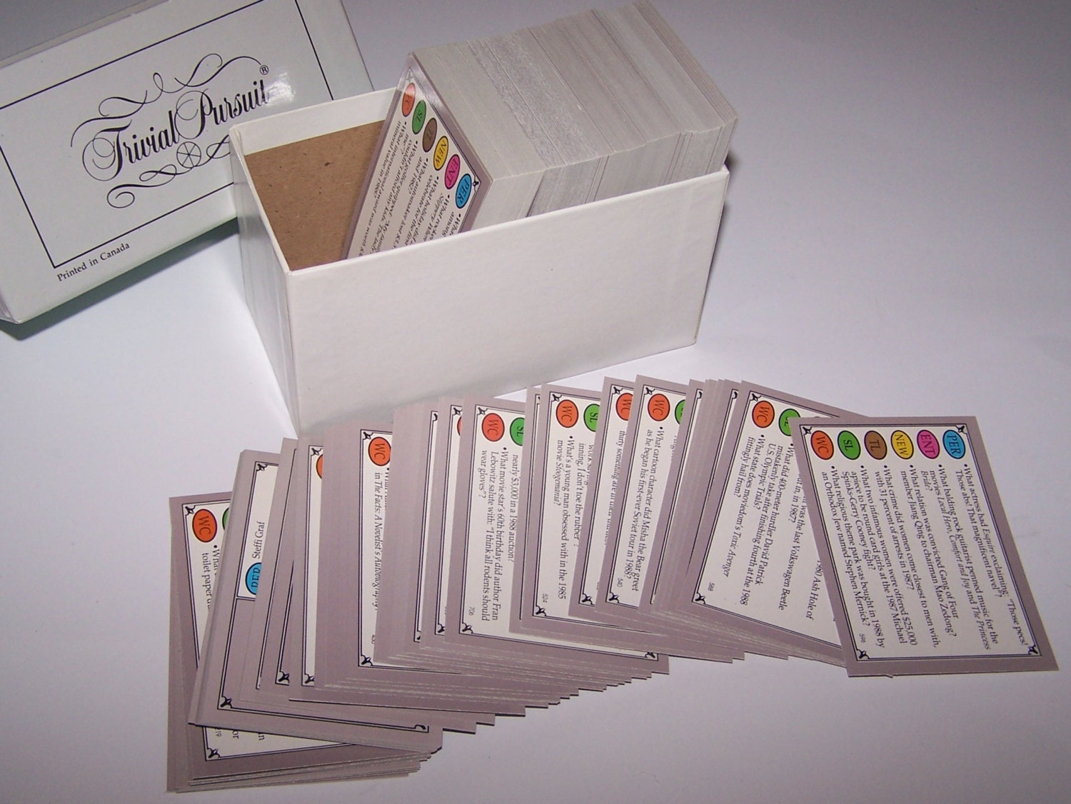 1980's Trivial Pursuit Cards Single Box Crafts Tags Scrapbooking Replacement Table Decor - Etsy