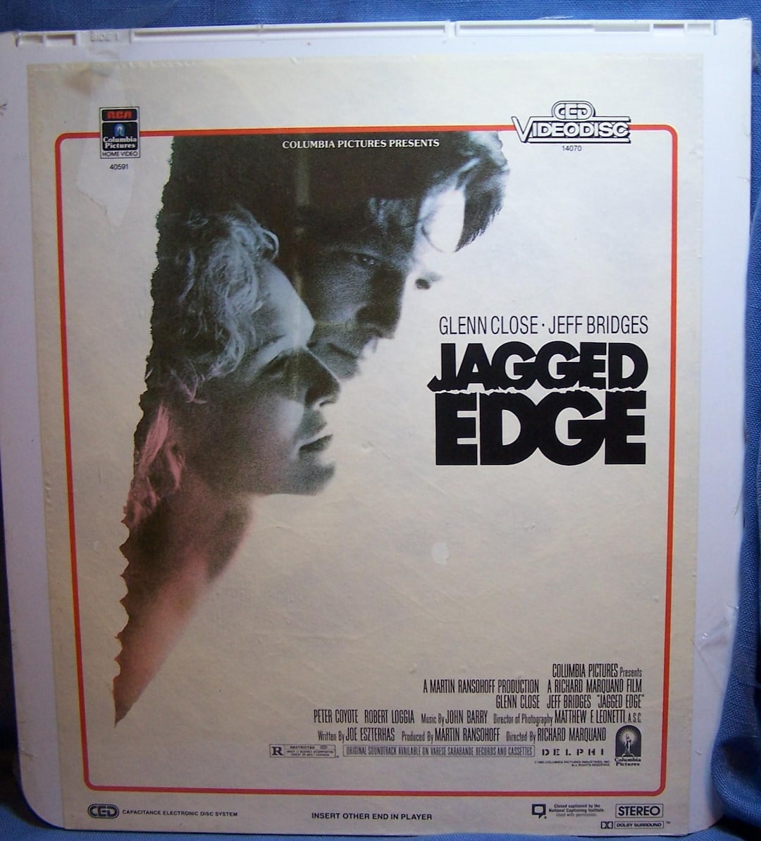 JAGGED EDGE - Glenn Close - Jeff Bridges ~ Vintage CED