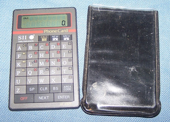 Seiko Instruments DF-200 電話カード計算機 SII Seiko Instruments DF-200 Phone Card Electronic Phone Directory