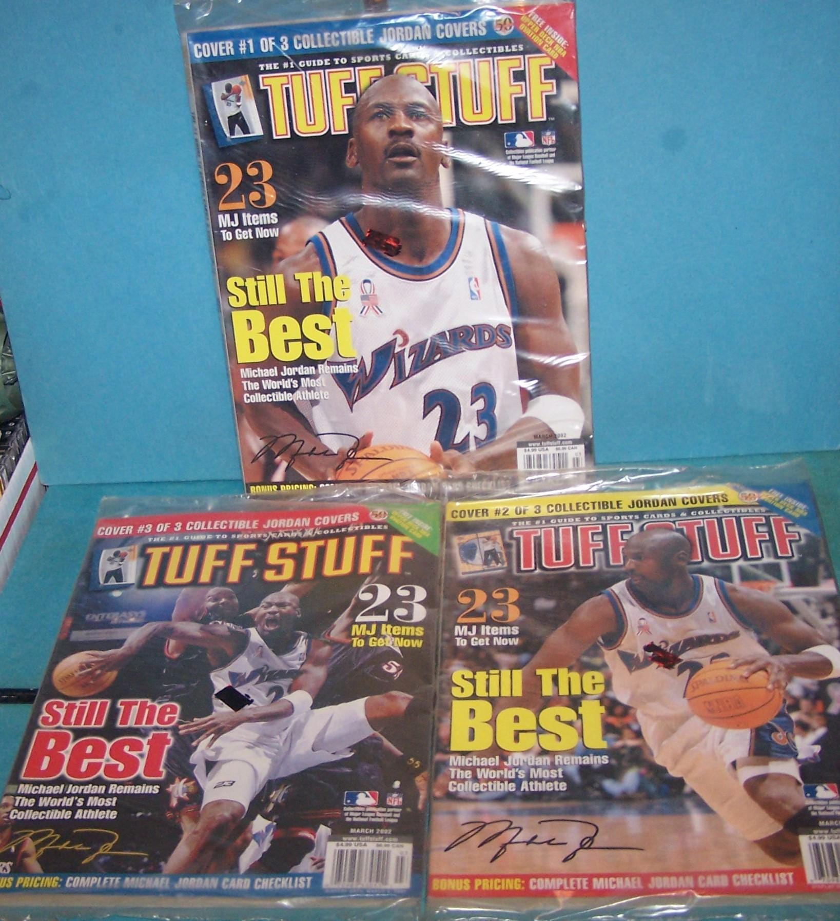 マイケルジョーダンの雑誌 MICHAEL JORDAN Tuff Stuff Magazine Assortment - FIVE Hard to Find