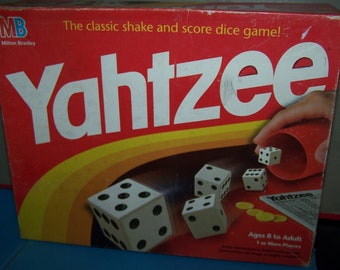 Milton Bradley 1996 YAHTZEE Dice game - Your Favorite Game of Luck and Strategy! - No. E950