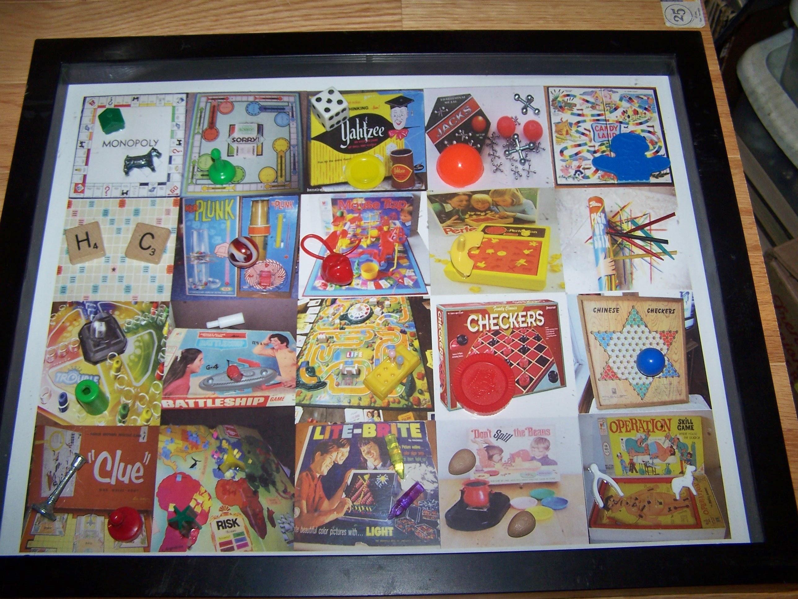 Vintage GAME SHADOW BOX Featuring Game Pieces 11 X Etsy