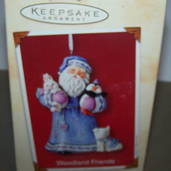 WOODLAND FRIENDS- Hallmark Keepsake Christmas Ornament - Dated - 2002 - Complete with original box