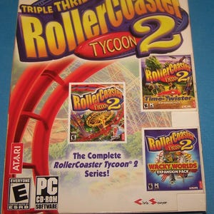 Atari Locomotion and ROLLER COASTER 2 - PC Cd-rom Software - 2004 - Like New Condition
