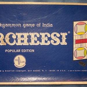 Selchow and Righter PARCHEESI - Royal Game of India - 1964 - No. 110 - Recommended Ages 7 to Adult