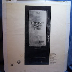 Broadway Danny Rose - WOODY ALLEN ~ Vintage CED Single Movie Disc ~ Capacitance Electronic Discs