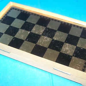 3 in 1 Magnetic Chess - Checkers - Backgammon - Folding Travel Game Set - Wooden Box