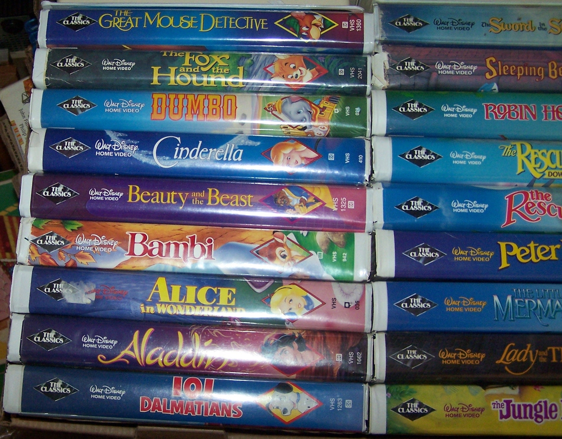 A Lot 9 Black Diamond Walt Disney Classic Vhs Tapes Cinderella Little