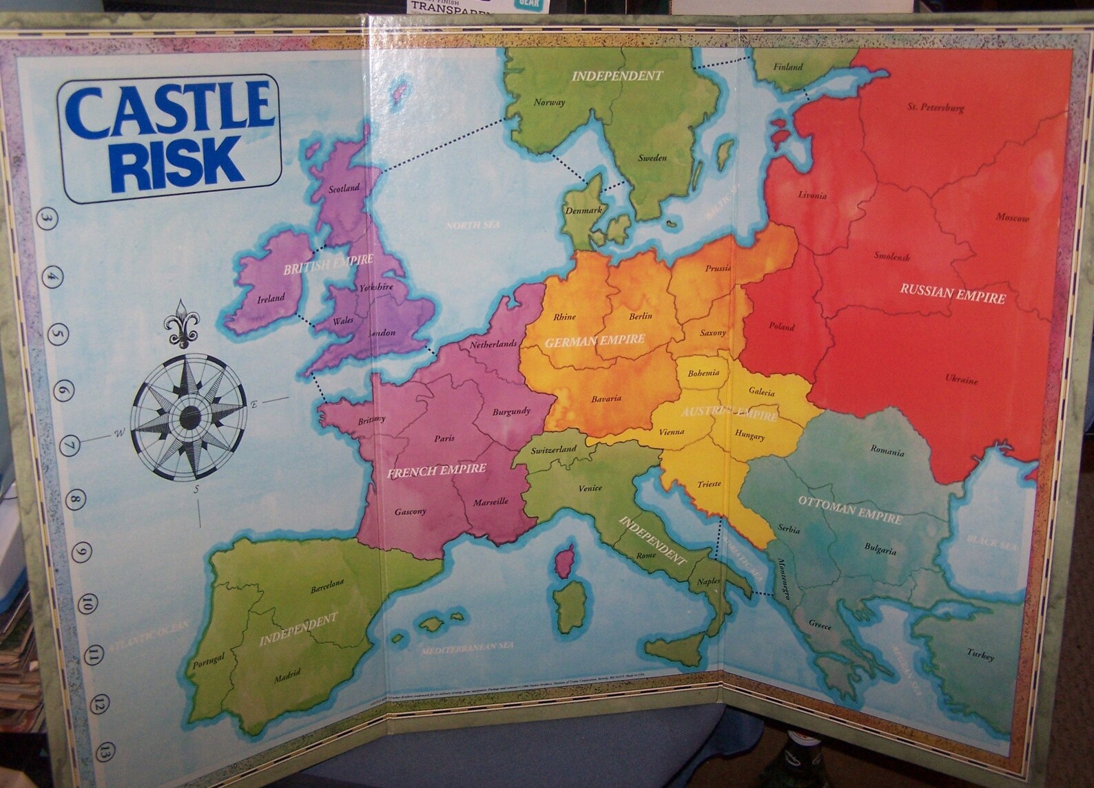 Castle Risk Rules 1990 Risk & Castle Risk Game - Parker Brothers - Two Games for the ...