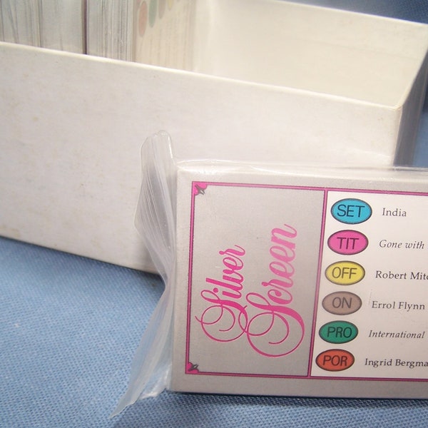 Silver Screen ~ Trivial Pursuit Cards ~ 50 Pieces ~ Crafts ~ Tags ~ Scrapbooking ~ Replacement ~ Table Decor