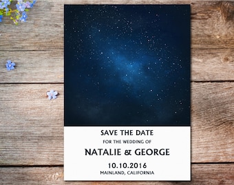 Starry Night Save The Date, Under The Stars Wedding Invitation, Galaxy Invitation, Night Sky Save The Date, Stars Invitation, Stars Wedding