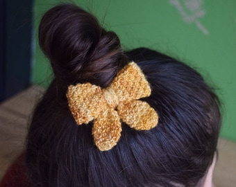 knitted bow, knitting hair accessories, girls bow, bow tie, handmade bows, hand knit bow, kids bow,  PDF Instant Download