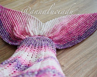 Crochet Mermaid Tail Blanket PATTERN: Ripple Stitch (PDF Download)