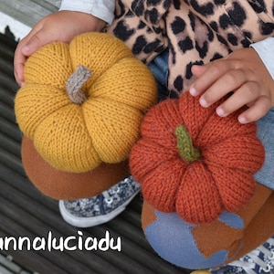 knitting pumpkin in 3 different sizes, knit in the round, knitting pattern, pumpkin amigurumi, knitting PDF Instant Download image 3