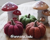 knitting rib pumpkin with 2 different stems, knitting pattern, pumpkin amigurumi, knitting PDF Instant Download