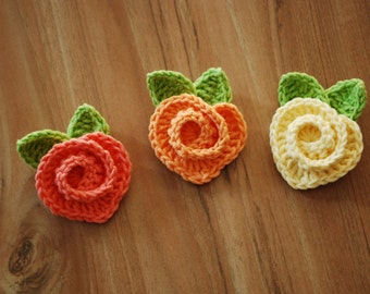 Crochet rose, crochet rainbow, rose pattern, handmade rose, heart rose, rose tutorial, love rose, PDF Instant Download