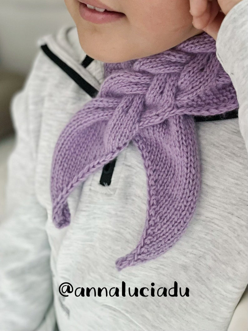 Knitting mermaid scarf , knitting kids scarf, mermaid tail scarf, mermaid gift, handmade scarf, neck warmer, PDF Instant Download image 10