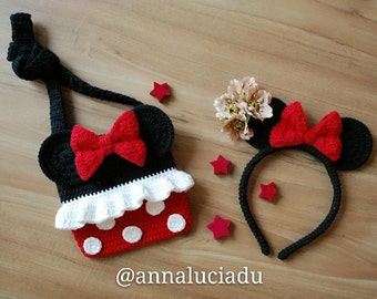 Crochet Minnie Mouse Bag & Headband Patterns (PDF Download)