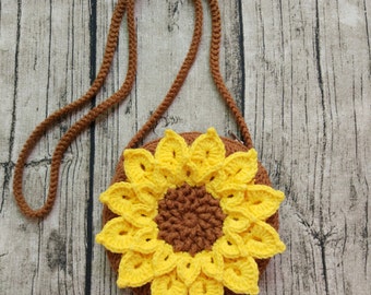 Patrón de bolso de girasol a crochet: Monedero pequeño (Descarga  instantánea en PDF)