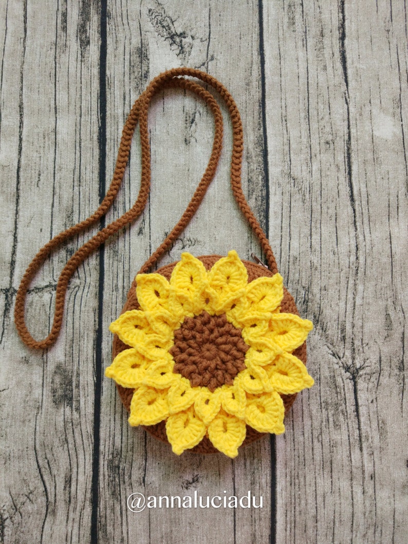 Crochet sunflower bag crochet love sunflower sunflower | Etsy