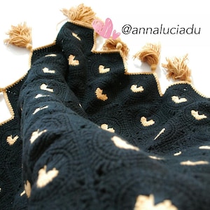crochet heart blanket,baby valentine , crochet hearts, heart pattern, crochet mordern, crochet black, crochet man, PDF Instant Download