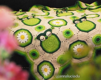 Daisy Owl Crochet Blanket Pattern – Baby Afghan (PDF Pattern)