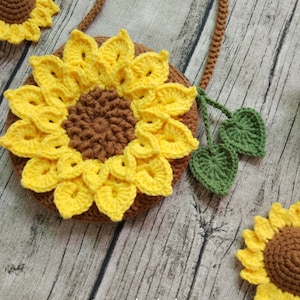 crochet sunflower bag, crochet love, sunflower, sunflower purse, PDF Instant Download