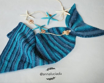 Crochet Mermaid Tail Blanket Pattern: Infant to Adult Sizes (PDF Download)
