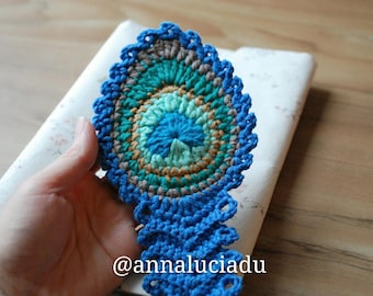 Crochet peacock,Peacock Feather motif, crochet pattern, feather pattern, garland, bunting, Peacock garland. PDF Instant Download