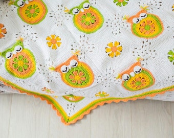 Crochet Owl Baby Blanket Pattern: Daisy Afghan (PDF Instant Download)