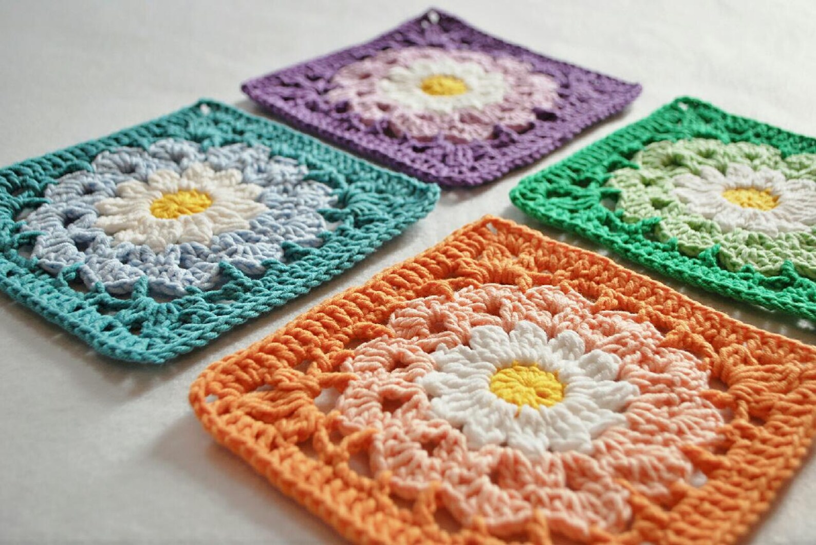 Crochet Flower Motif Crochet Blanket Crochet Flowers - Etsy