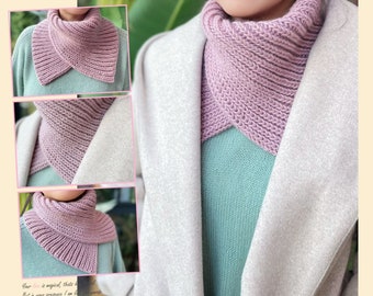 knitting neck warmer,  Knitting scarf,  Knitting small scarf,  knitting  gift, knitting  small shawls