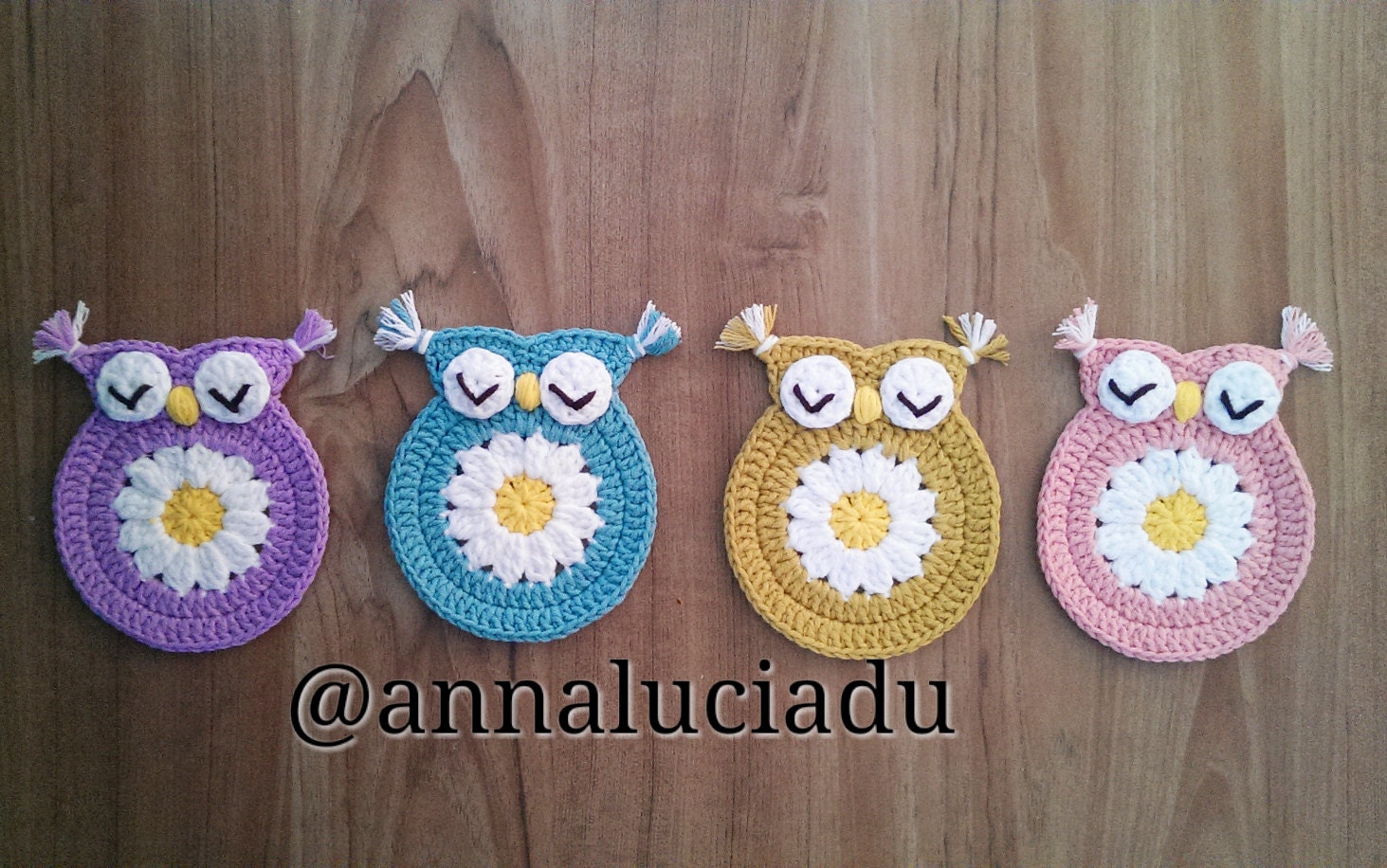 Crochet Cute Owl Coaster PATTERN INSTANT DOWNLOAD Etsy