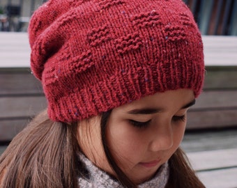 knitting slouchy hat pattern, knitting hat pattern, Beanie Pattern, Slouchy Beanie, Women Hat Pattern, sized kids to adult,  PDF PATTERN